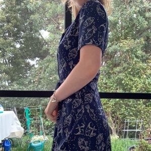 HVN size 2 dress with casual fish print